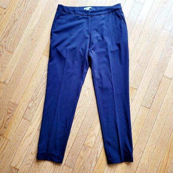 H&M Navy Blue Slacks Trousers Dress Pants Women's Size 10 - Picture 2 of 12